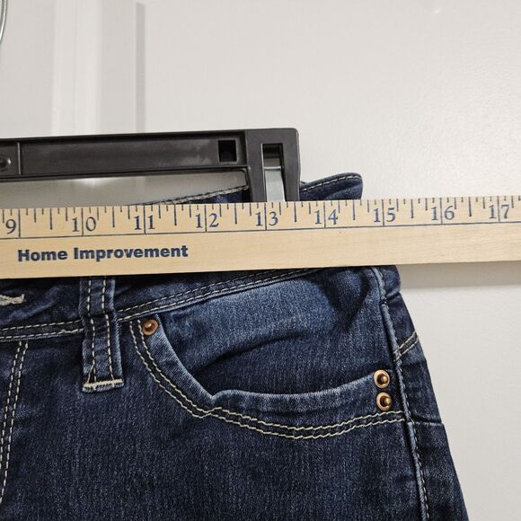 Royalty For Me Cropped Jeans Women's 6 (29x19.5) Blue Denim Mid Rise Cuffed GUC - Picture 6 of 9